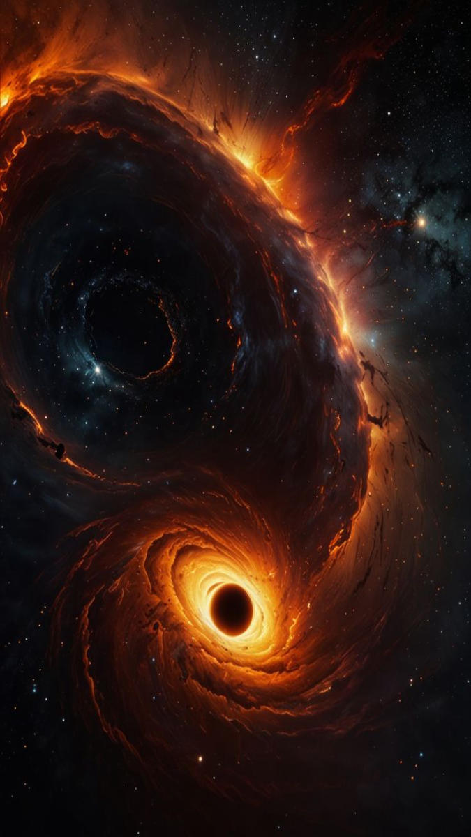 Hình nền hố đen vũ trụ đầy ám ảnh