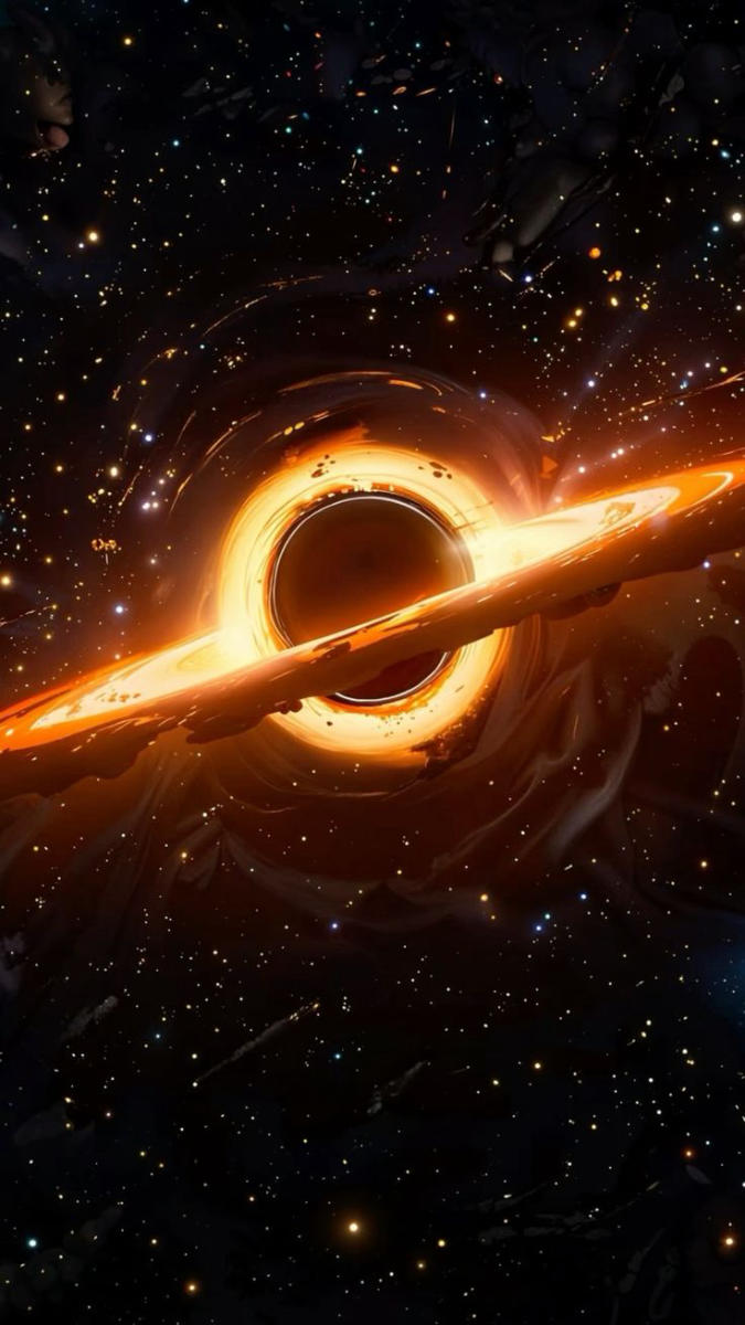 Hình nền hố đen vũ trụ tối tăm huyền bí