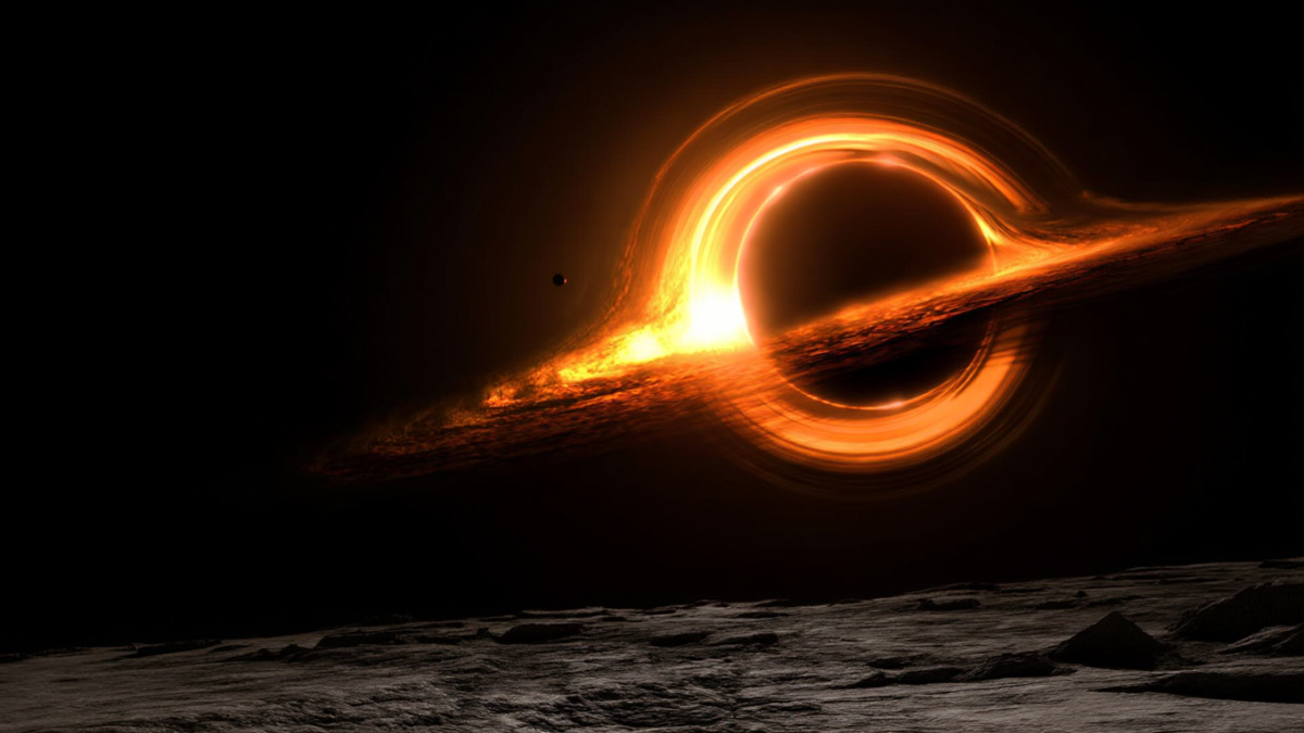 Hình nền hố đen vũ trụ đầy năng lượng