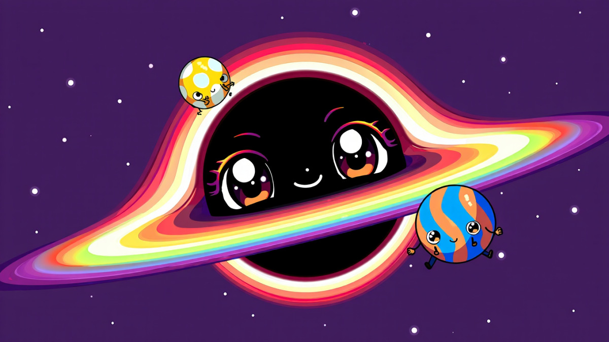 Hình nền hố đen vũ trụ sống động như thật