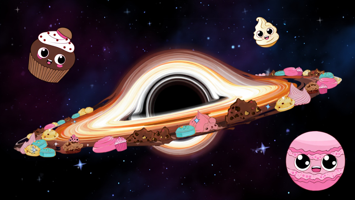 Hình nền hố đen vũ trụ mờ huyền