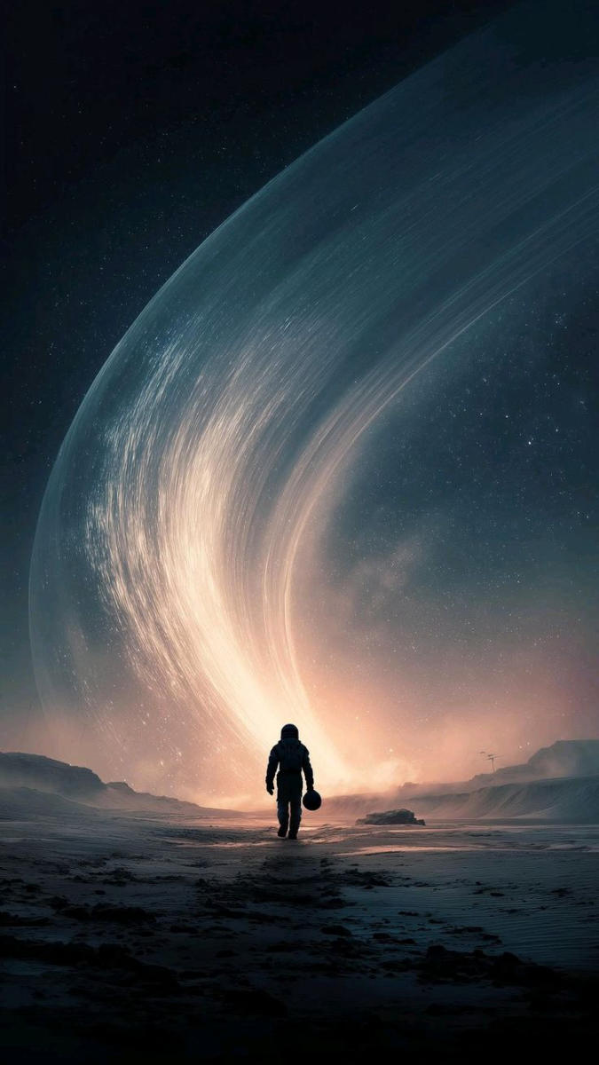 Hình nền hố đen vũ trụ đầy ấn tượng thị giác