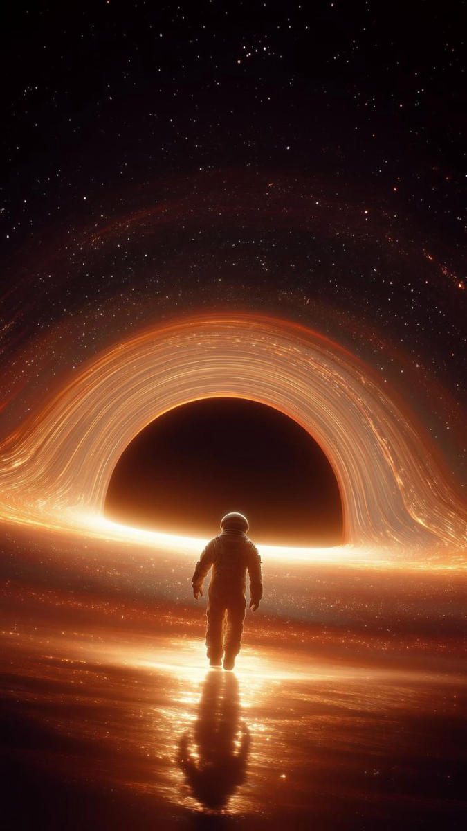 Hình nền hố đen vũ trụ huyền hoặc