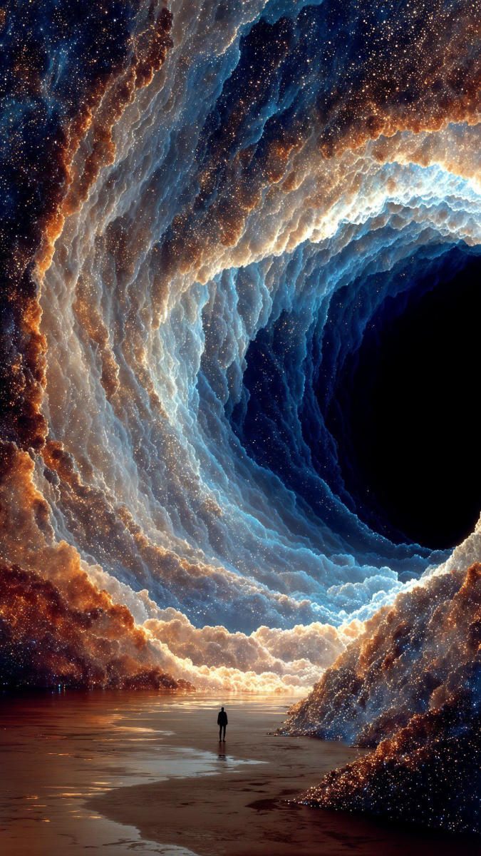 Hình nền hố đen vũ trụ huyền bí tối cao