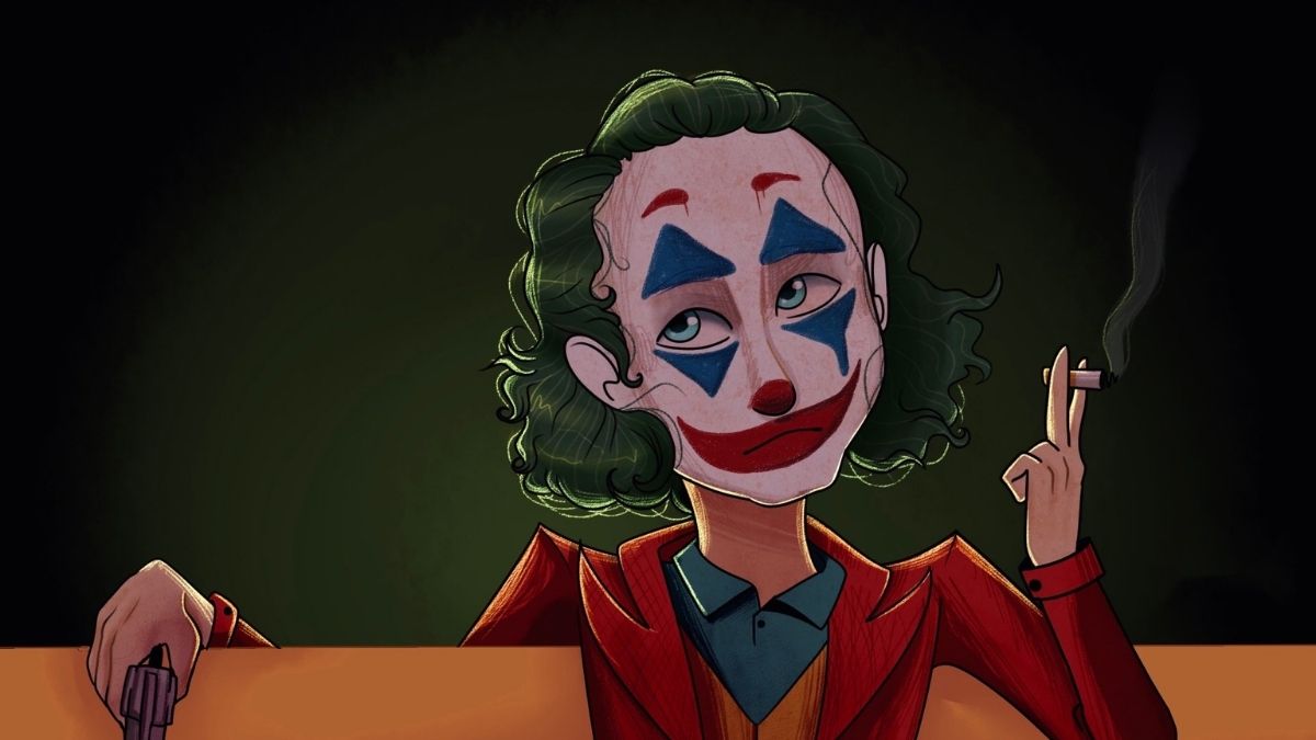 Hình nền Joker ngầu hút thuốc