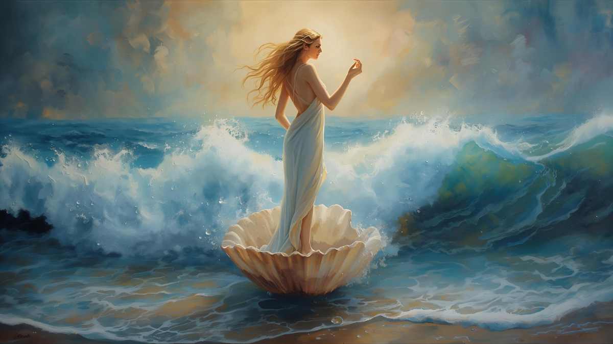 Hình nền nữ thần Aphrodite nghệ thuật