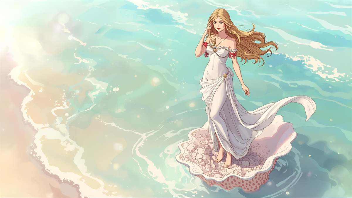 Hình nền nữ thần Aphrodite trong sáng