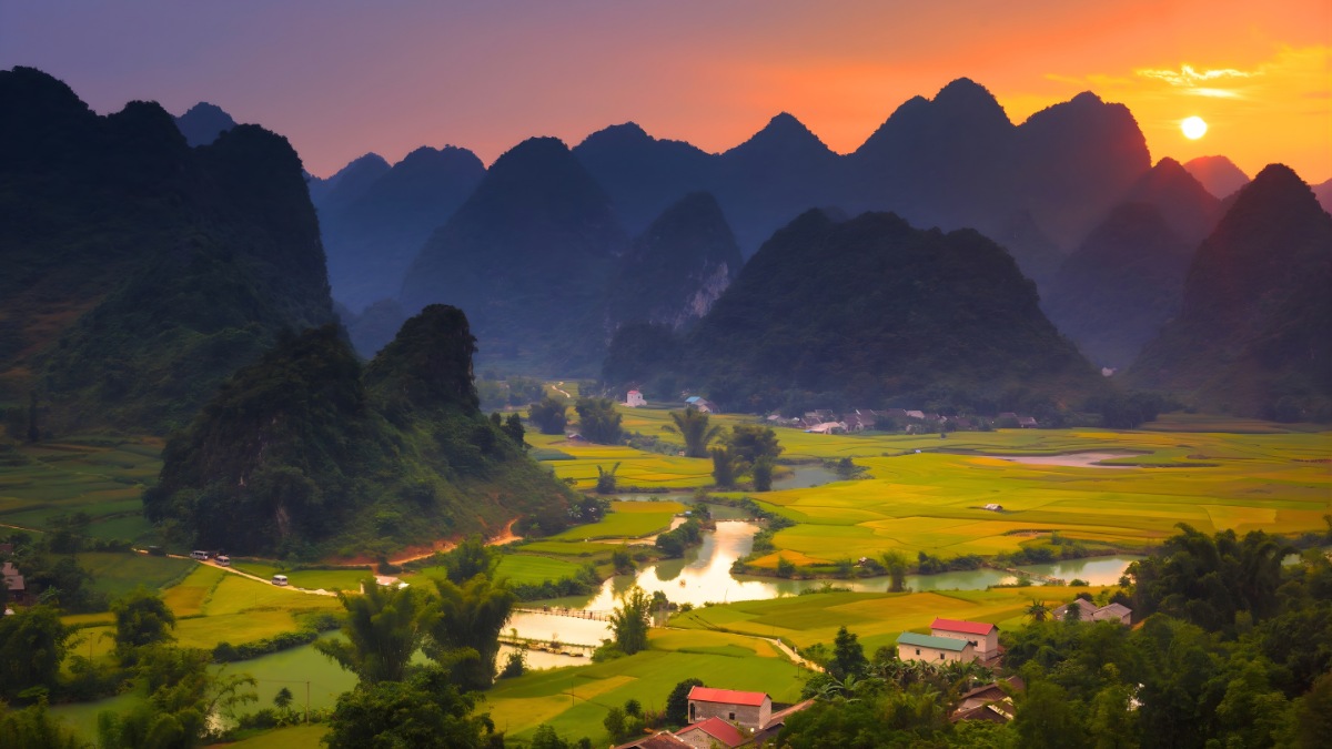 Hình nền núi đồi ấn tượng