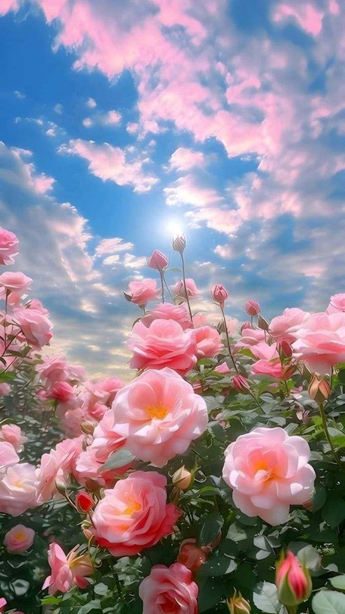 Hình nền vườn hoa rạng rỡ