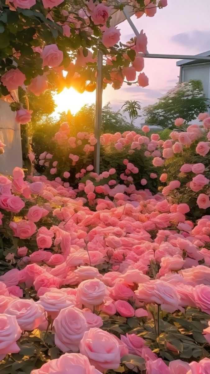 Hình nền vườn hoa tươi sáng