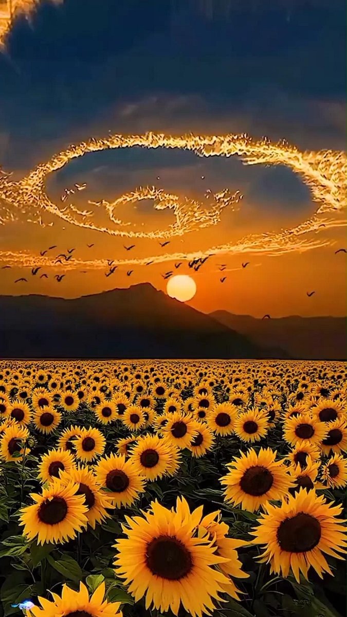 Hình nền vườn hoa rực nắng