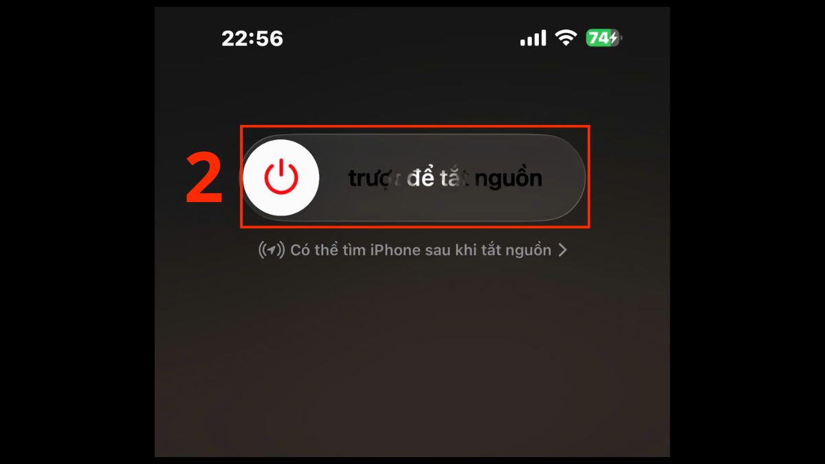 Khởi động lại iPhone để khắc phục lỗi iCloud bị mờ không vào được - bước 2