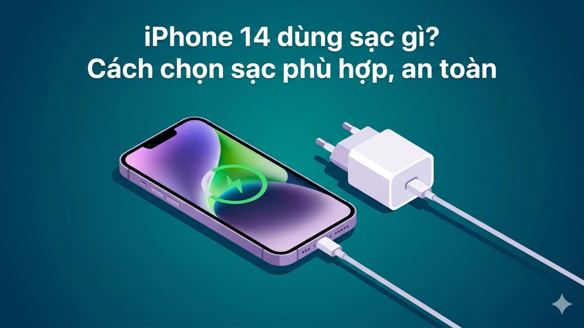 iPhone 14 dùng sạc gì? Cách chọn sạc phù hợp, an toàn 