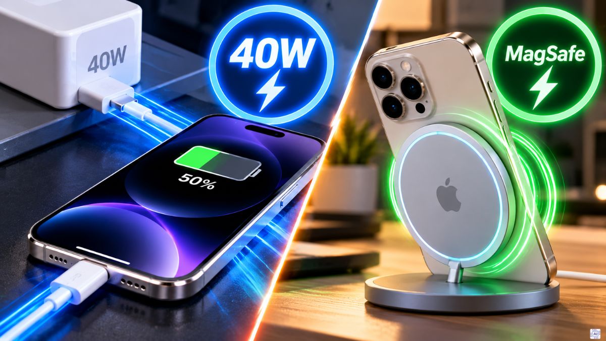 Công nghệ sạc nhanh 40W và sạc không dây MagSafe mới