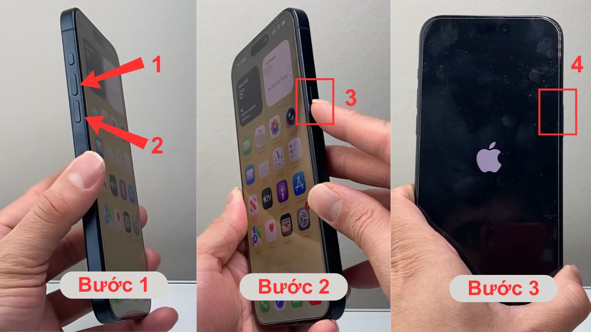 Khởi động lại iPhone khi iPhone không nhận tai nghe có dây