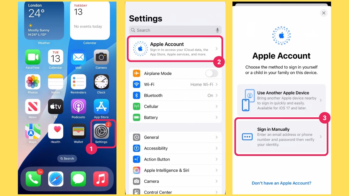 Cách đăng nhập tài khoản iCloud - bước 1