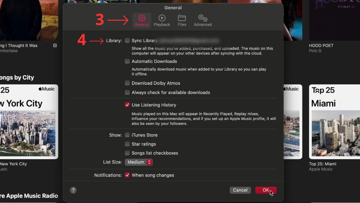 Cách tắt iCloud Music Library trên Macbook - bước 2