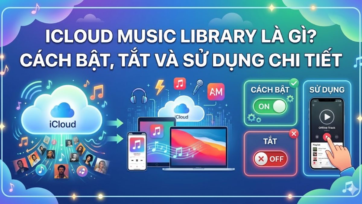 iCloud Music Library Là Gì? Cách bật/tắt và sử dụng chi tiết