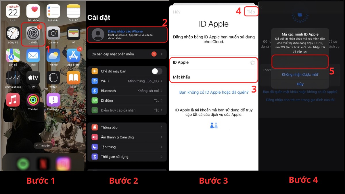 Cách đăng nhập iCloud Photos trên iPhone, iPad