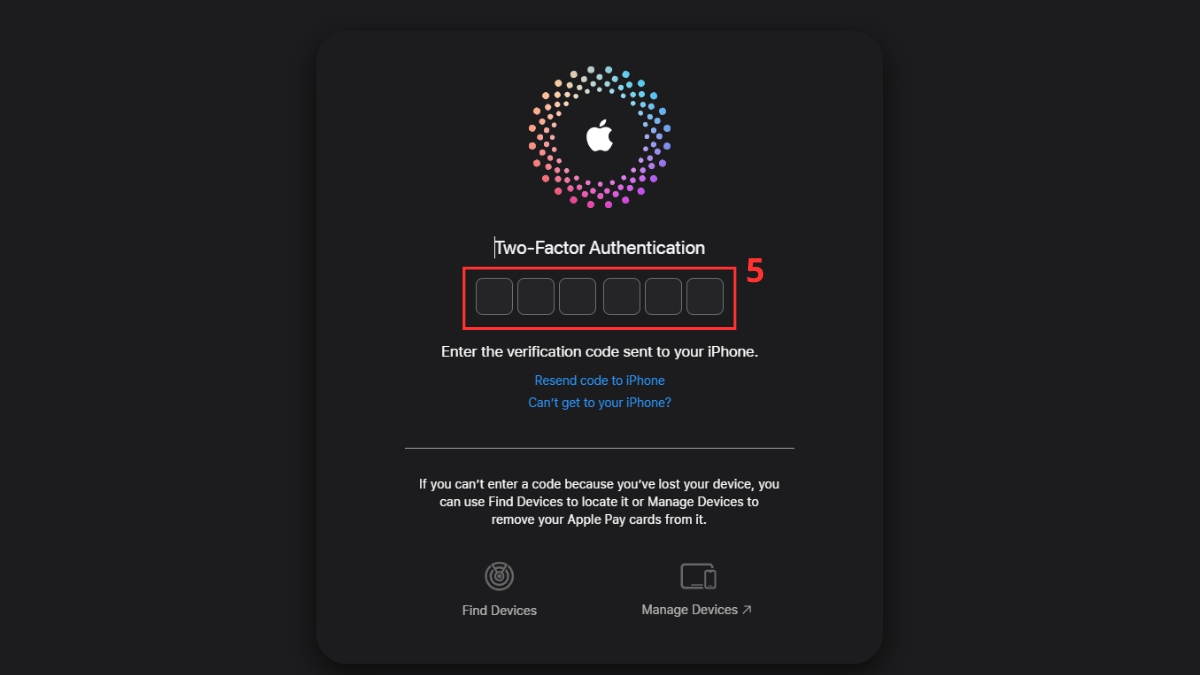 Đăng nhập iCloud Photos trên máy tính - bước 3