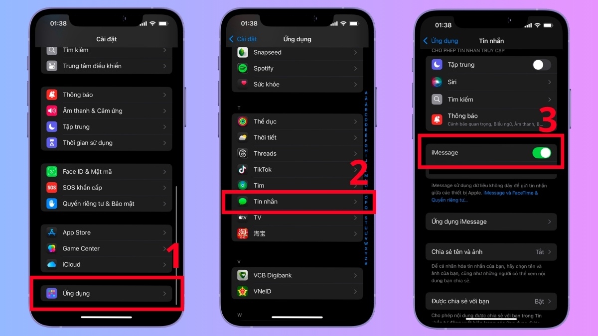 Xử lý lỗi iMessage bị đăng xuất bằng cách tắt, bật lại ứng dụng
