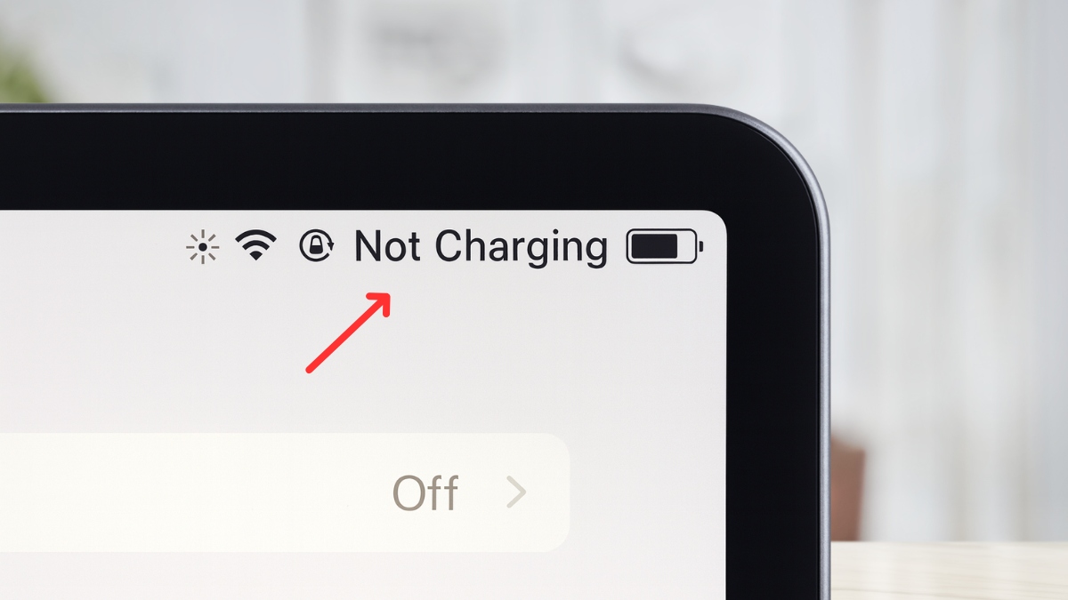 Cách nhận biết iPad báo đang không sạc