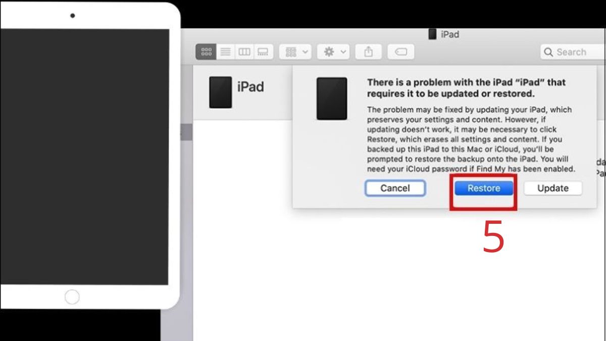 Khắc phục iPad bị vô hiệu hóa bằng cách kết nối với iTunes - bước 4