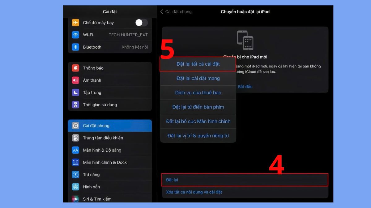 Khắc phục iPad mất tiếng bằng cách đặt lại tất cả cài đặt iPad - bước 3