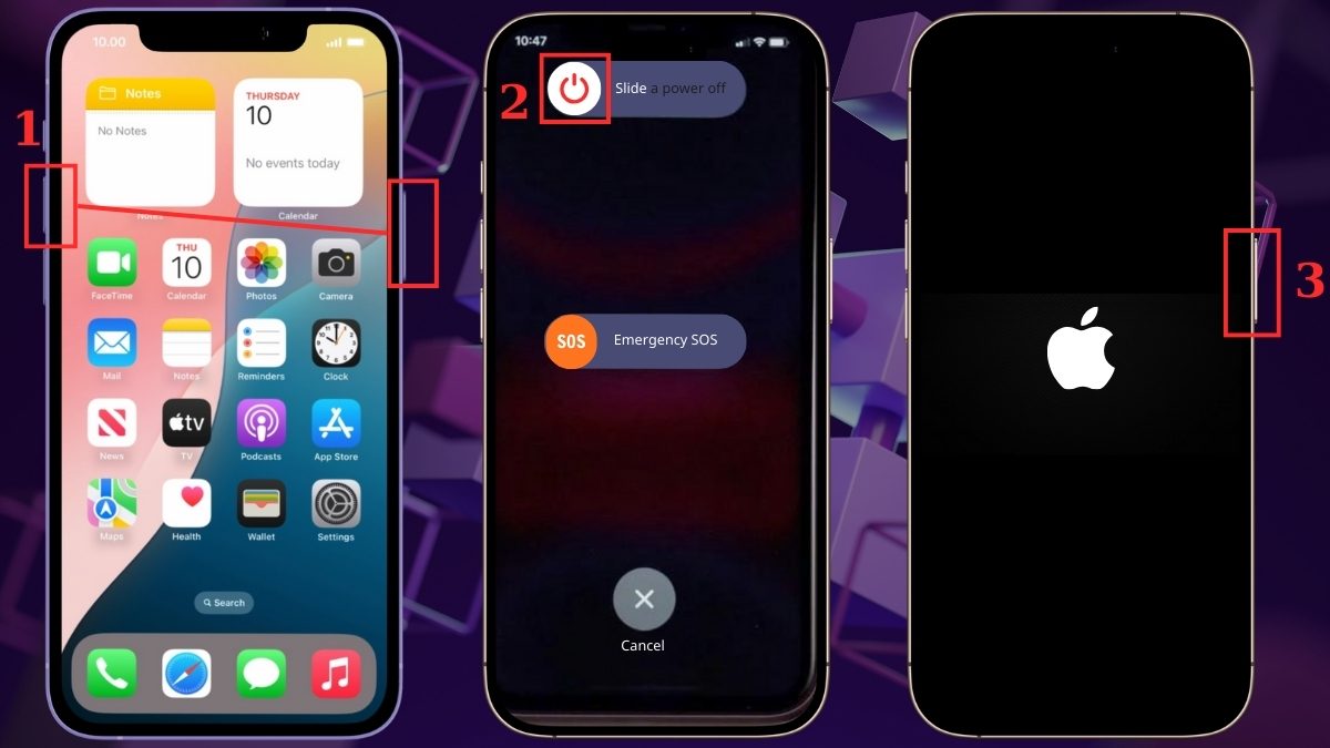Khởi động lại khi iPhone 12 Pro Max bị đơ màn hình