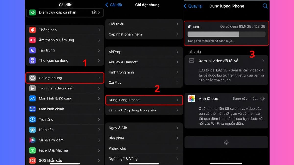 Cách kiểm tra dung lượng GB trên iPhone 13