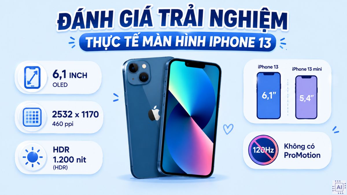 Đánh giá trải nghiệm thực tế màn hình iPhone 13