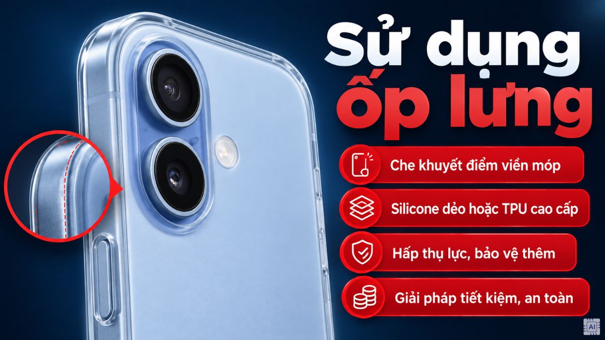 Sử dụng ốp lưng để khắc phục iPhone 17 bị móp