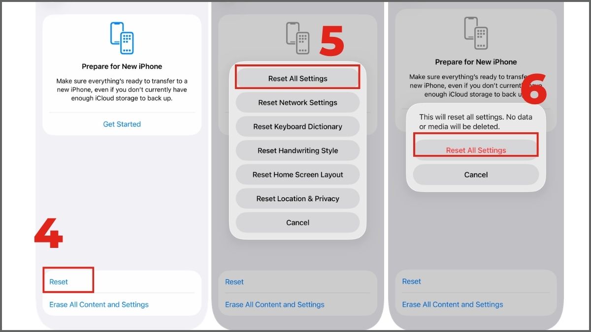 Khắc phục iPhone 17 bị nóng máy bằng cách đặt lại iPhone 17 - bước 2