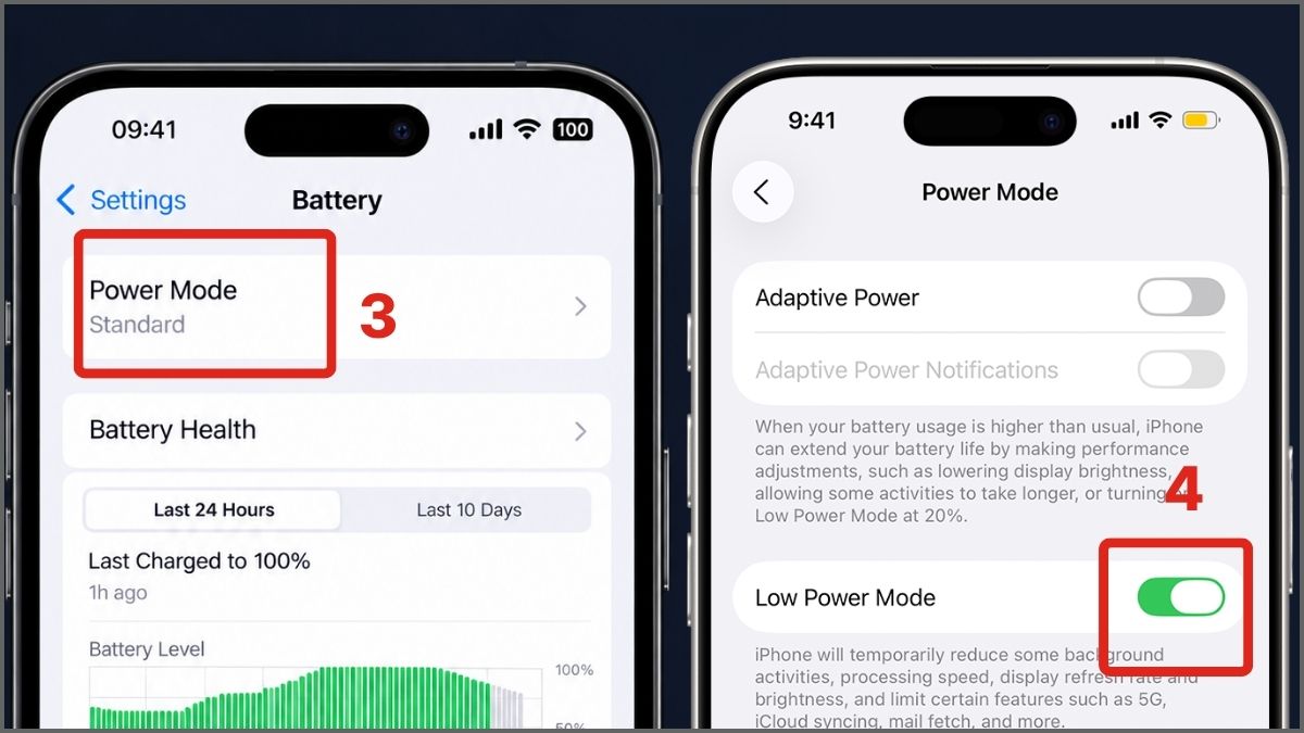 Cách hạ nhiệt iPhone 17 bằng cách bật chế độ nguồn điện thấp - bước 2