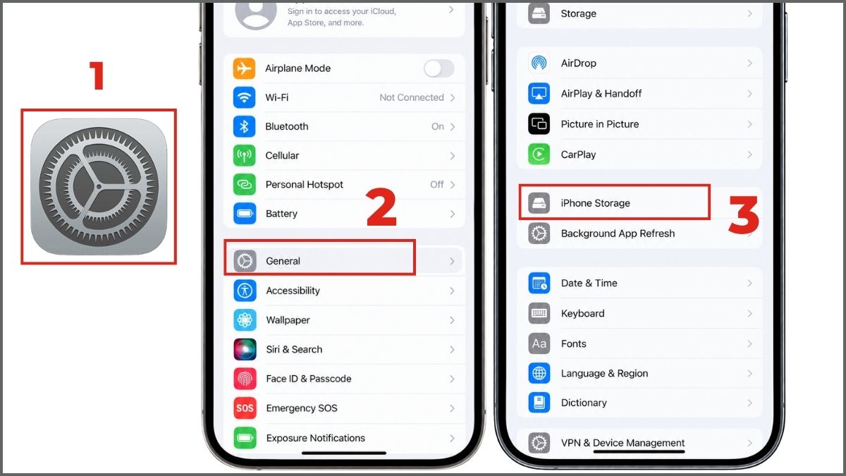 Khắc phục iPhone 17 bị nóng máy bằng cách giải phóng dung lượng - bước 1