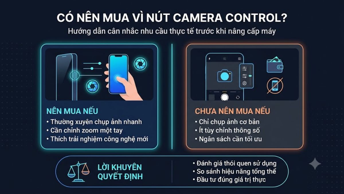 Cân nhắc mua iPhone 17 vì nút camera control