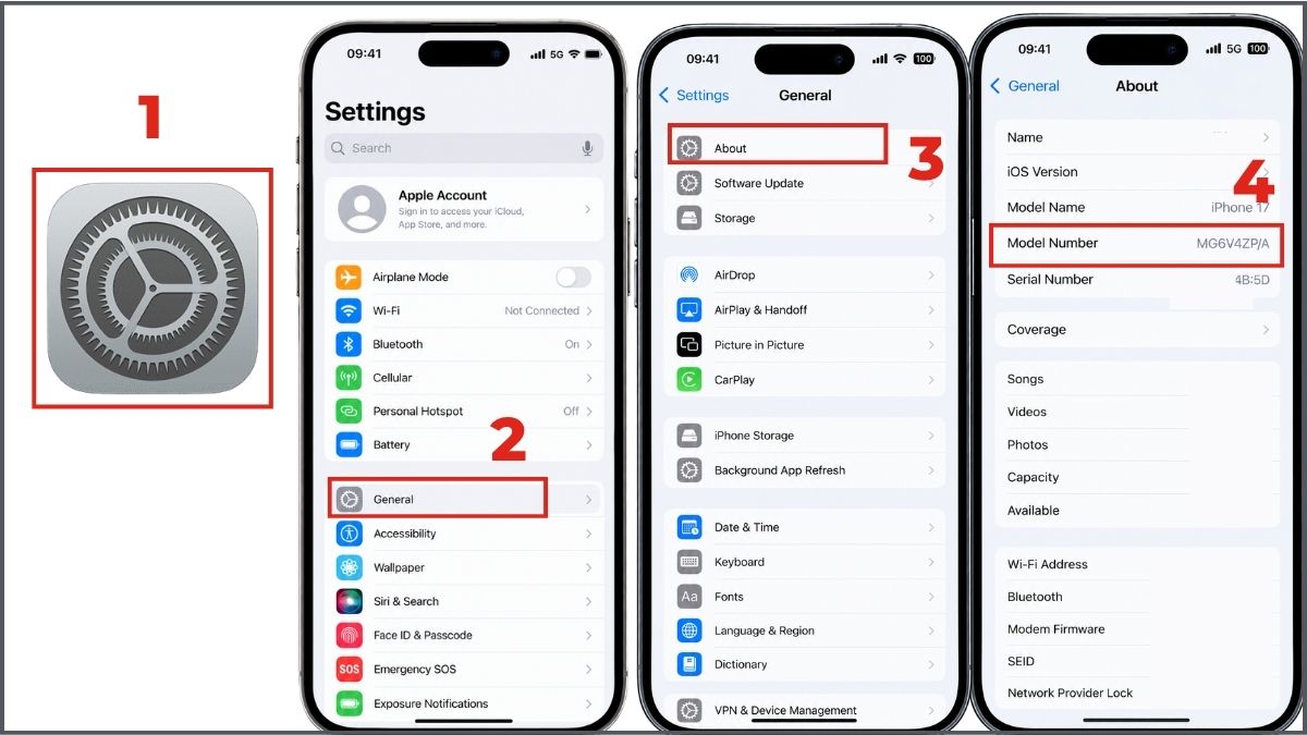 Hướng dẫn kiểm tra mã máy iPhone 17 chính hãng