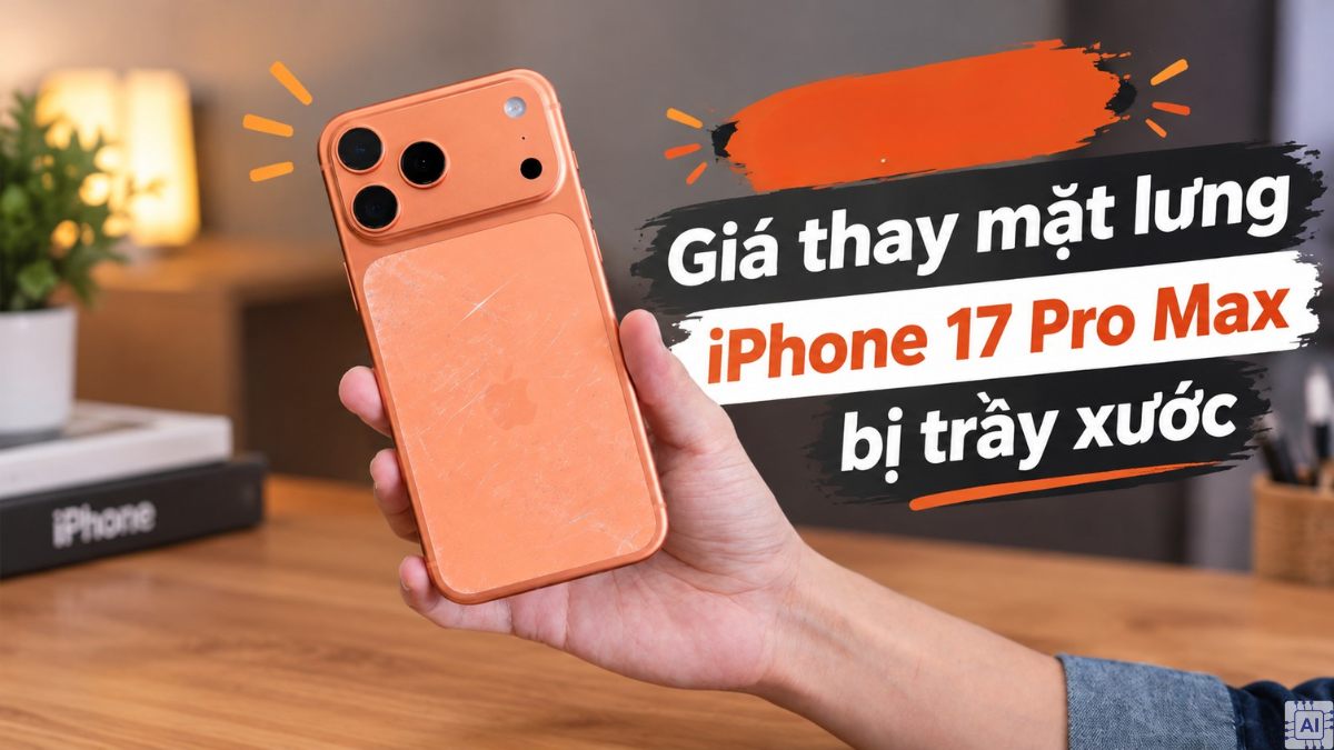Thay mặt lưng iPhone 17 Pro Max bị trầy xước giá khoảng 4.700.000 đồng