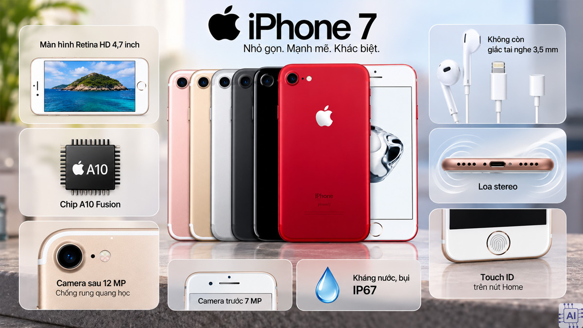 Các điểm nổi bật của iPhone 7G