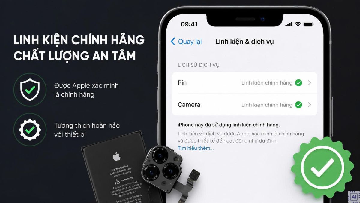Xác nhận chất lượng của linh kiện thiết bị