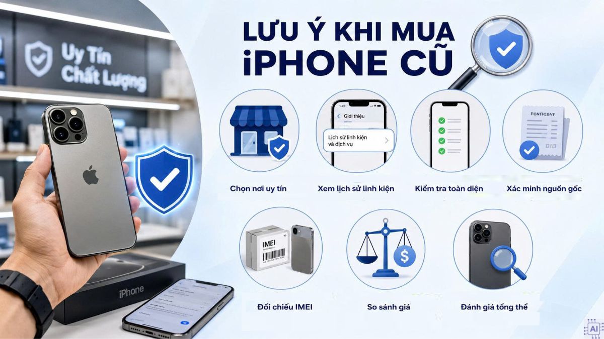 Những lưu ý khi mua iPhone cũ báo linh kiện chính hãng