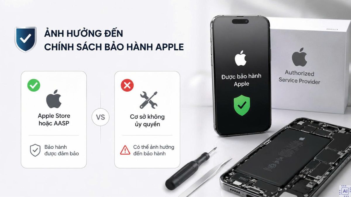 Ảnh hưởng đến chính sách bảo hành Apple