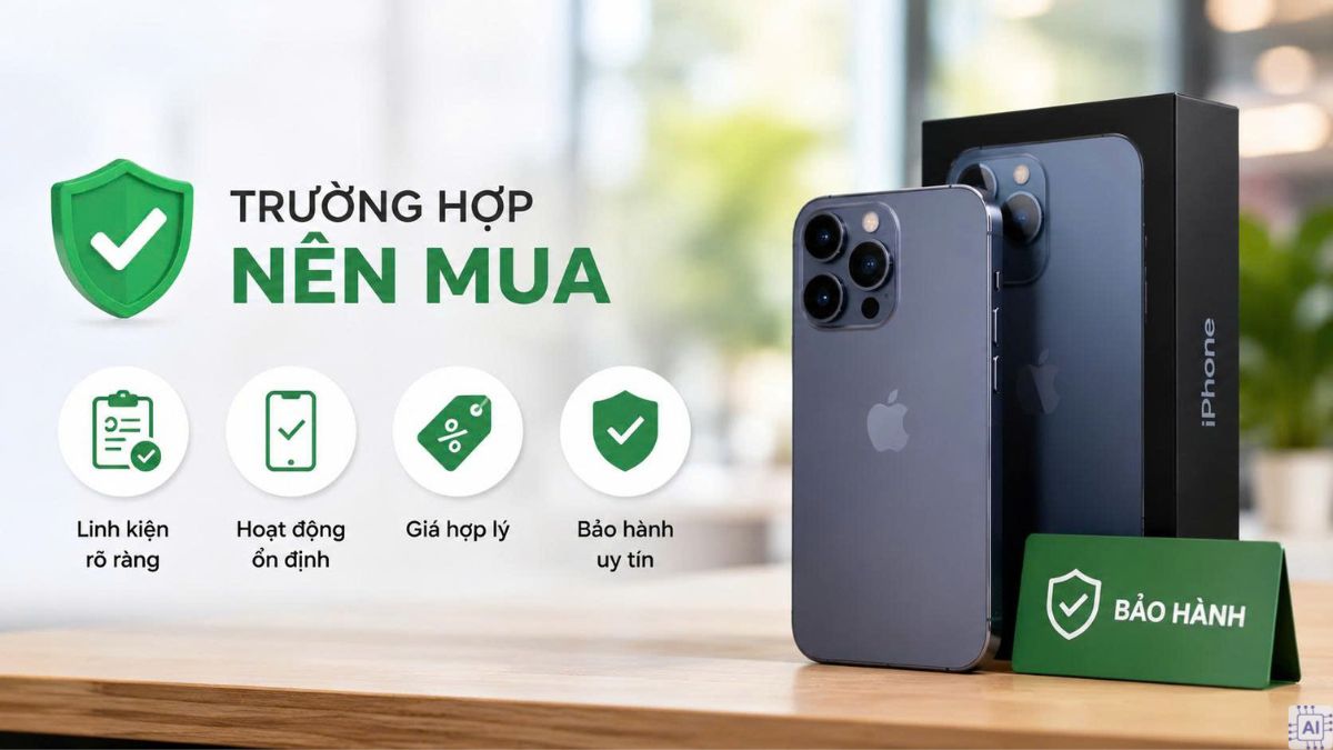 Trường hợp nên mua khi iPhone báo linh kiện chính hãng
