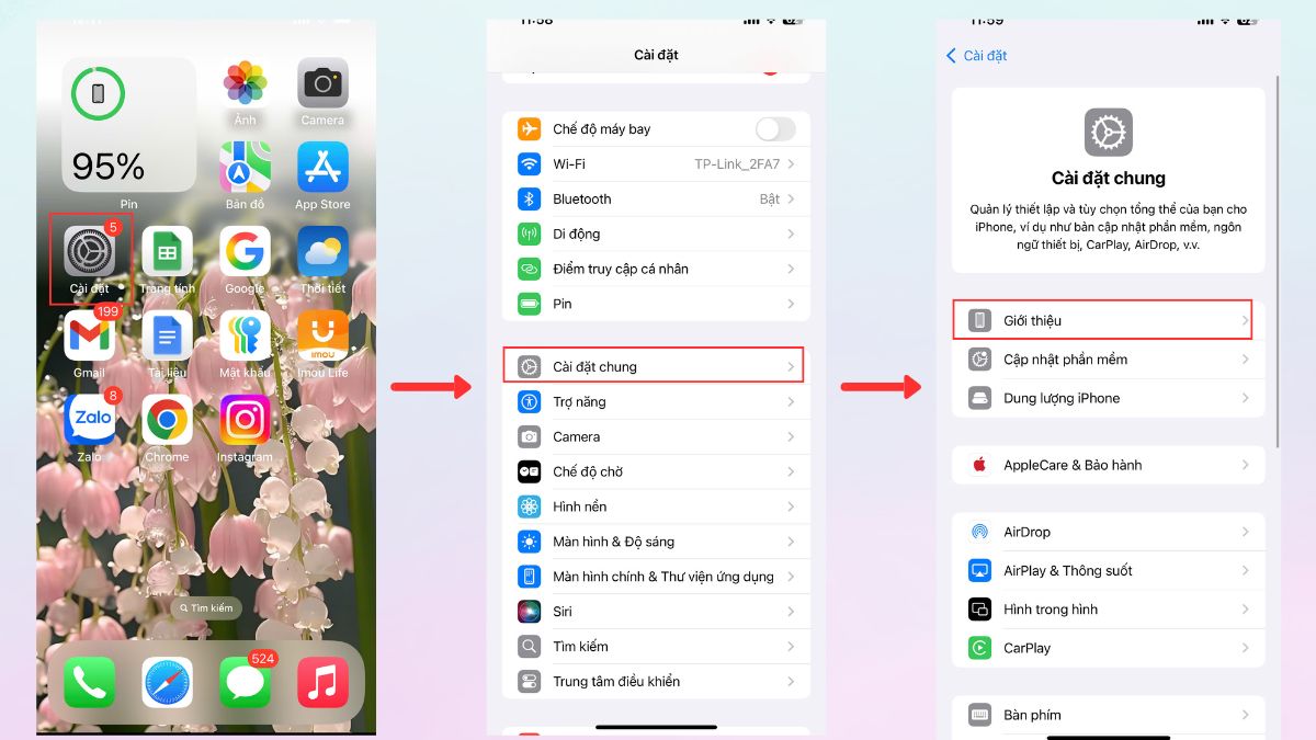 Cách kiểm tra iPhone báo linh kiện chính hãng trước khi mua - bước 1