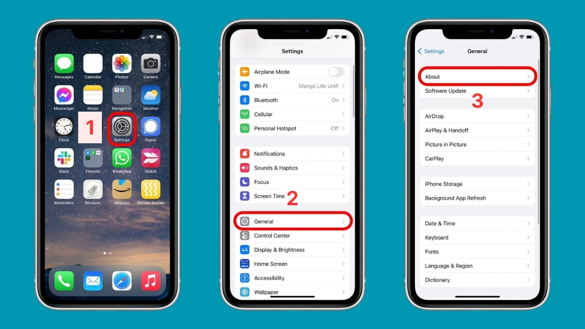 Cách kiểm tra iPhone có đang sử dụng pin chính hãng - bước 1,2,3