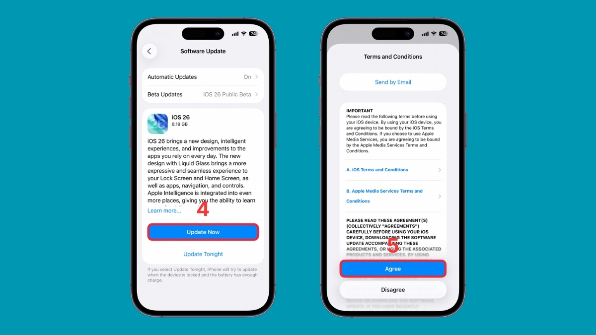 Cập nhật iOS để khắc phục lỗi iPhone báo linh kiện không xác định - bước 4,5