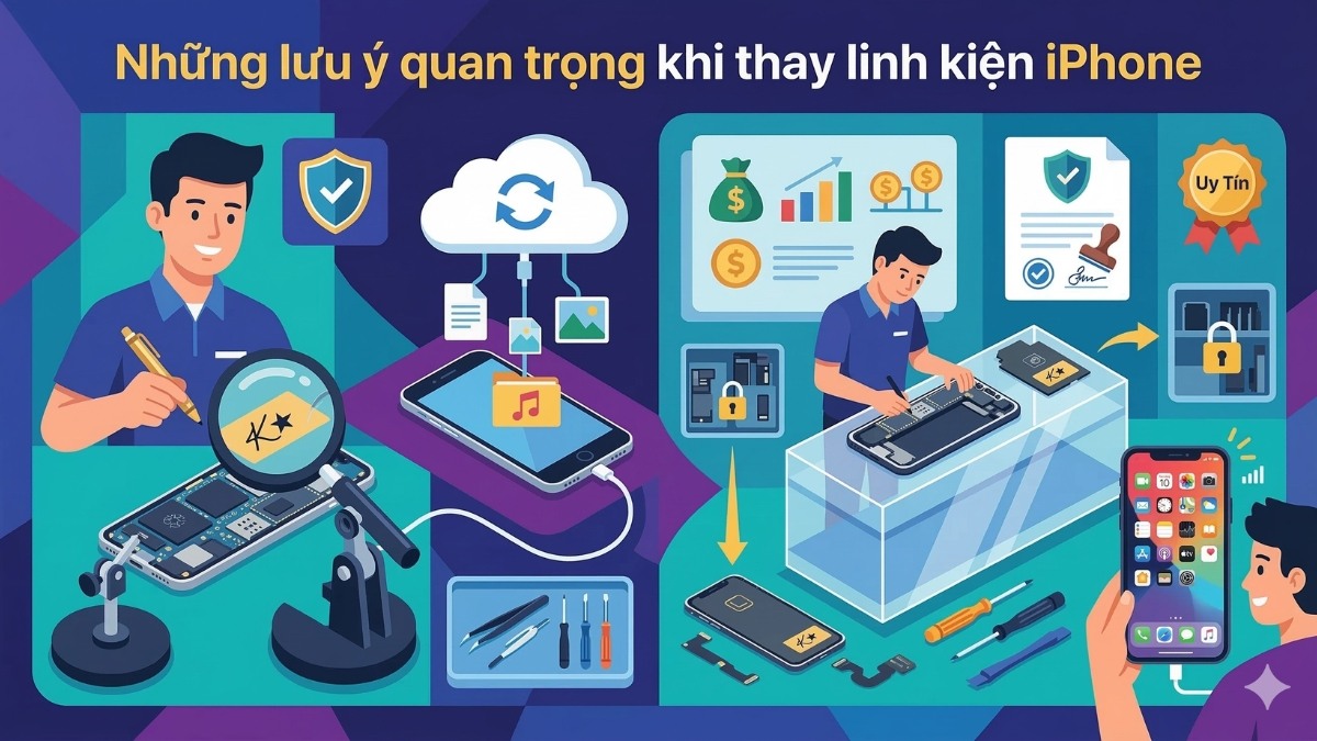 Những lưu ý quan trọng khi thay linh kiện iPhone