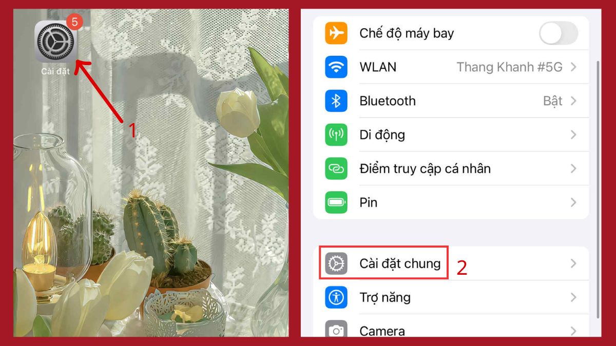 Khắc phục iPhone bị loạn cảm ứng bằng cách cập nhật iOS - bước 1,2