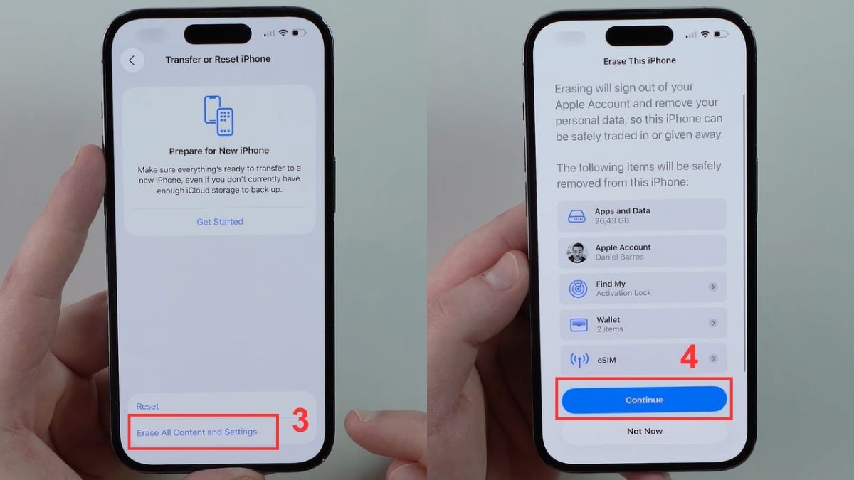 Khôi phục cài đặt gốc khi iPhone bị lỗi camera sau, đèn flash - bước 2