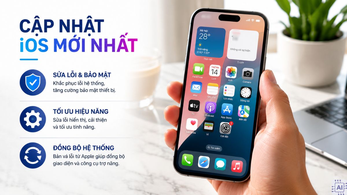 Cập nhật iOS mới nhất khi nút Home trên màn hình không hiển thị